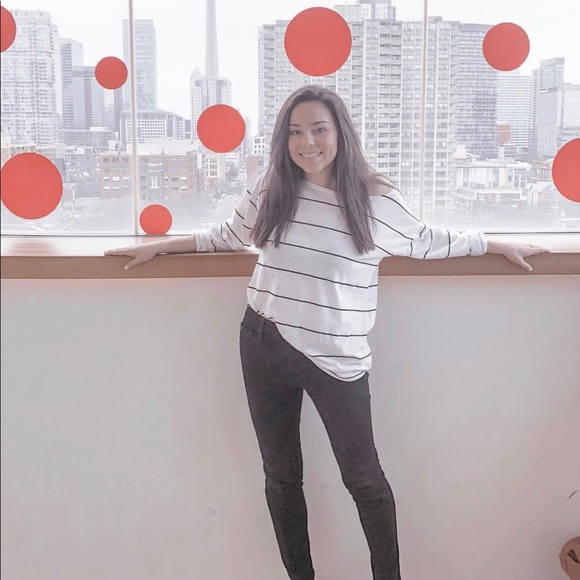 One Teaspoon Striped Top long sleeve Breton top - Picture 5 of 7